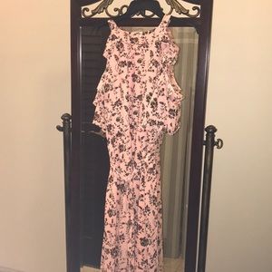 Pink floral dress